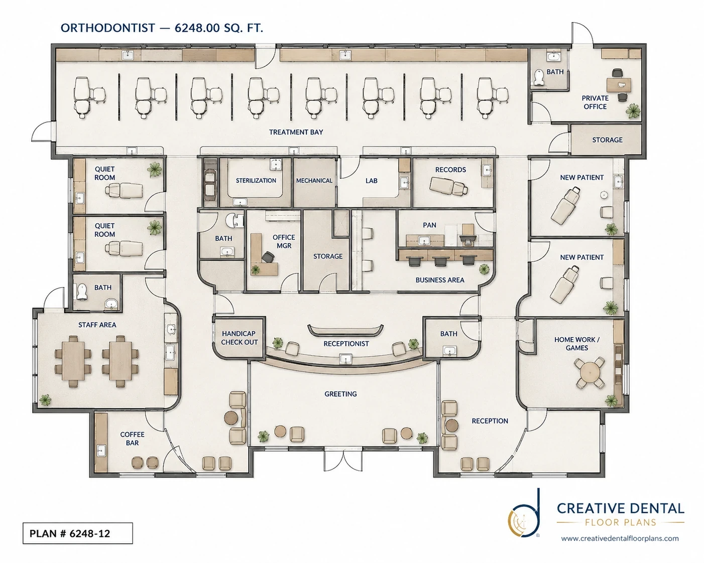 2D Floor Plan — Plan #6248-12
