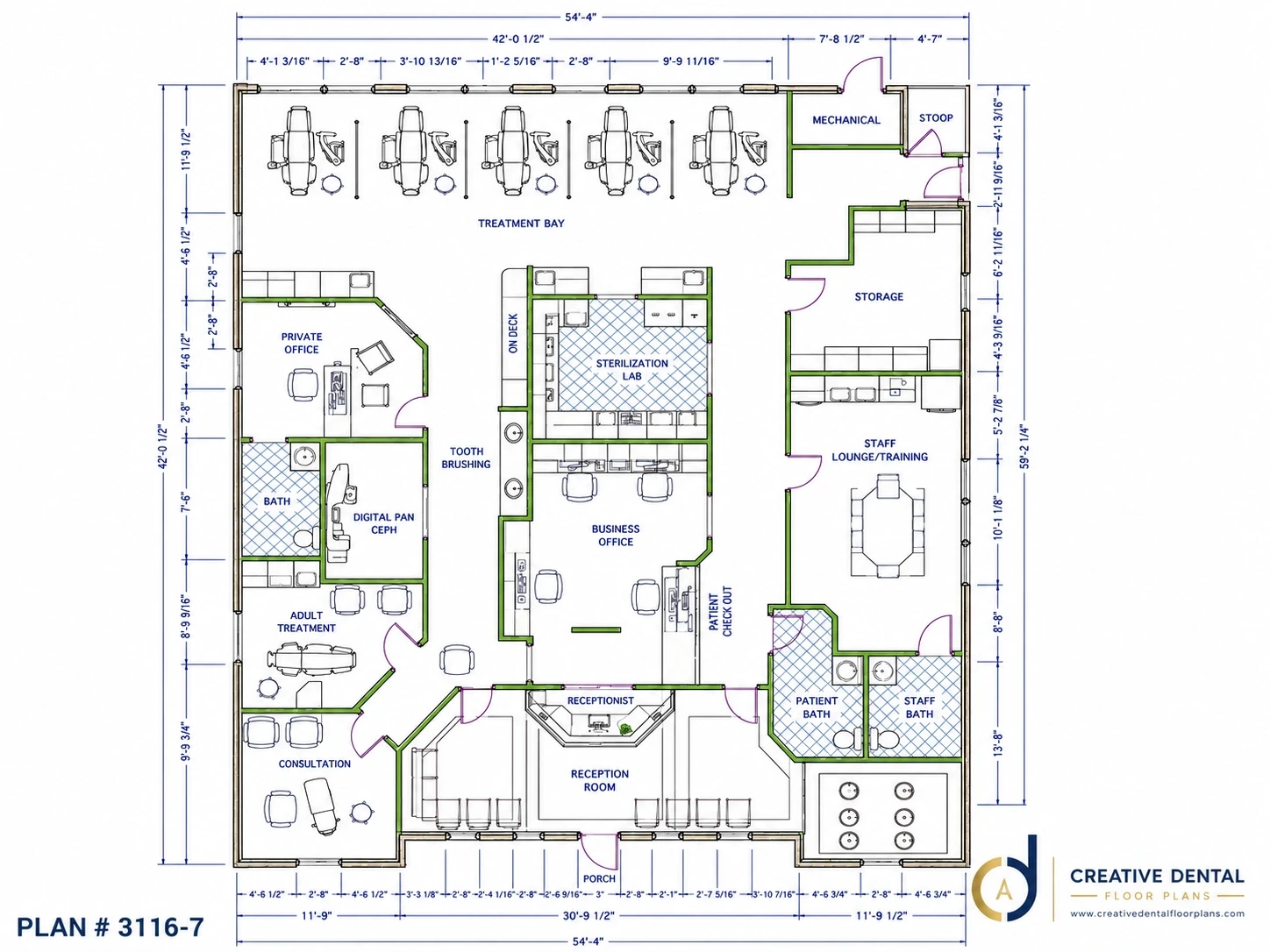 2D Floor Plan — Plan #3116-7