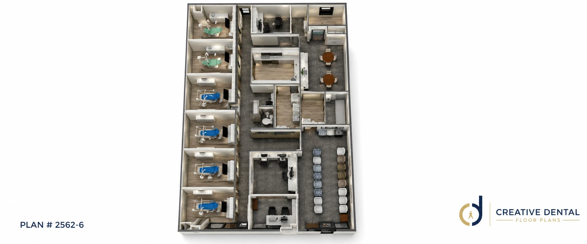 3D Floor Plan — Plan #2652-6